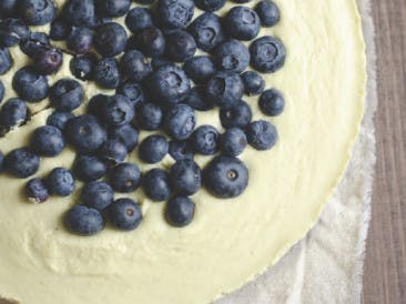 Paleo mango blueberry cake
