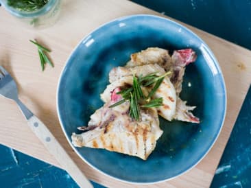 Pork chops with orange-mustard glaze