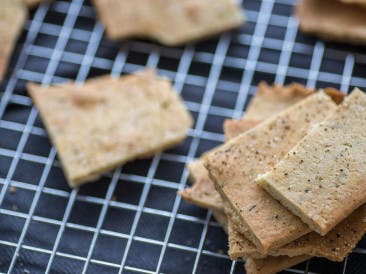 Crackers with sea salt and rosemary