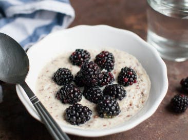Paleo n'oatmeal with blackberries