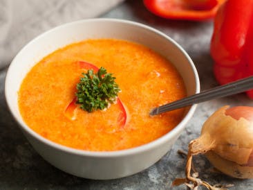 Spicy paprika soup