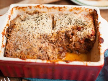 Paleo lasagna from the oven