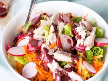Makrelensalat mit Heidelbeerbalsamico-Vinaigrette