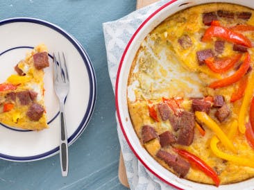 Frittata with chorizo and bell pepper