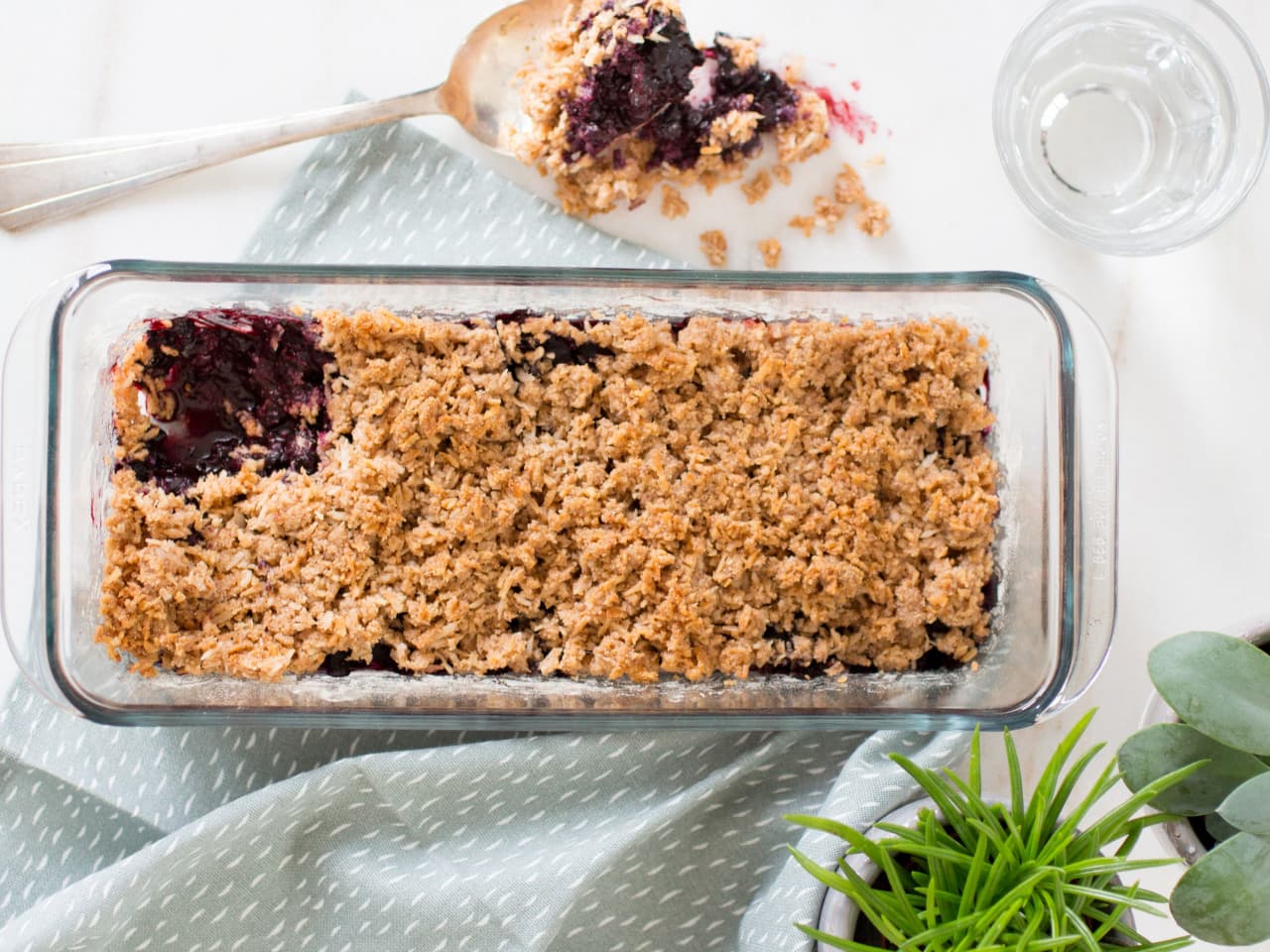 Crumble de arándanos