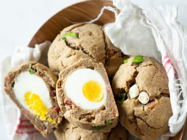 Stuffed paleo easter rolls with bacon and egg