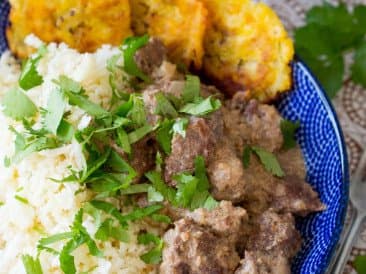 Spicy satay stew from the slow cooker