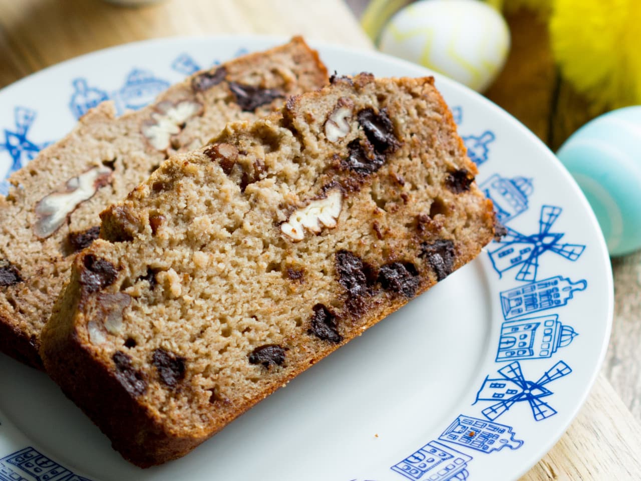 Pan De Plátano Con Chispas De Chocolate