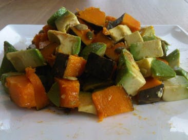 Pumpkin avocado salad