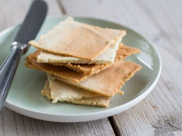 Crunchy paleo almond crackers