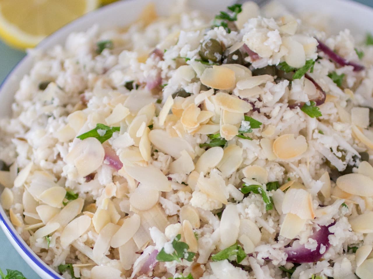 Cauliflower rice with capers