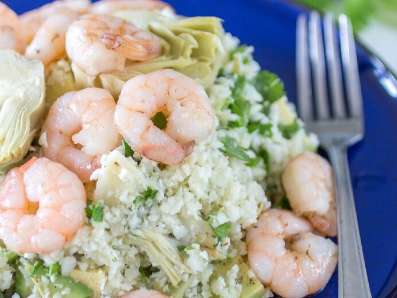 Couscous salad with shrimps