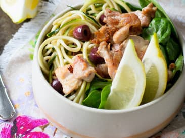 Zitronenhühnchen mit Zudeln