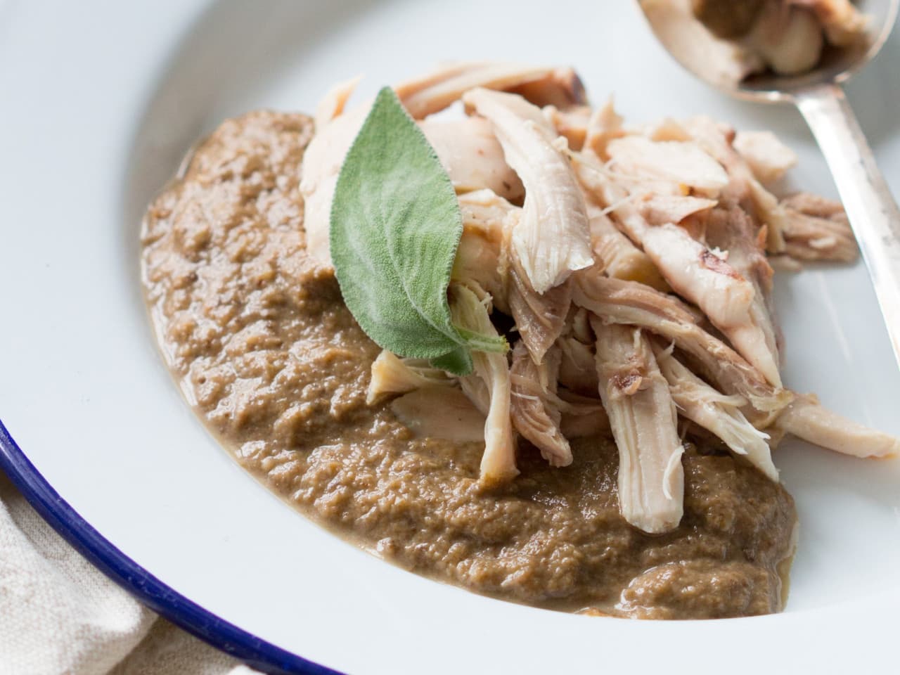 Pollo en salsa de champiñones