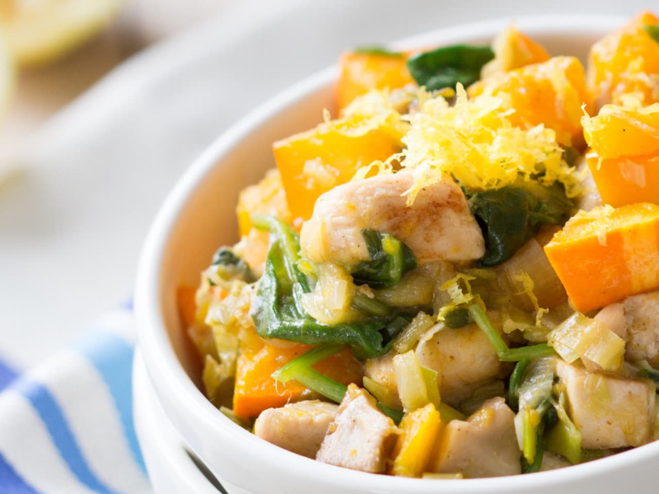 Salteado con calabaza