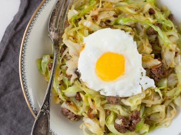Beef with cabbage