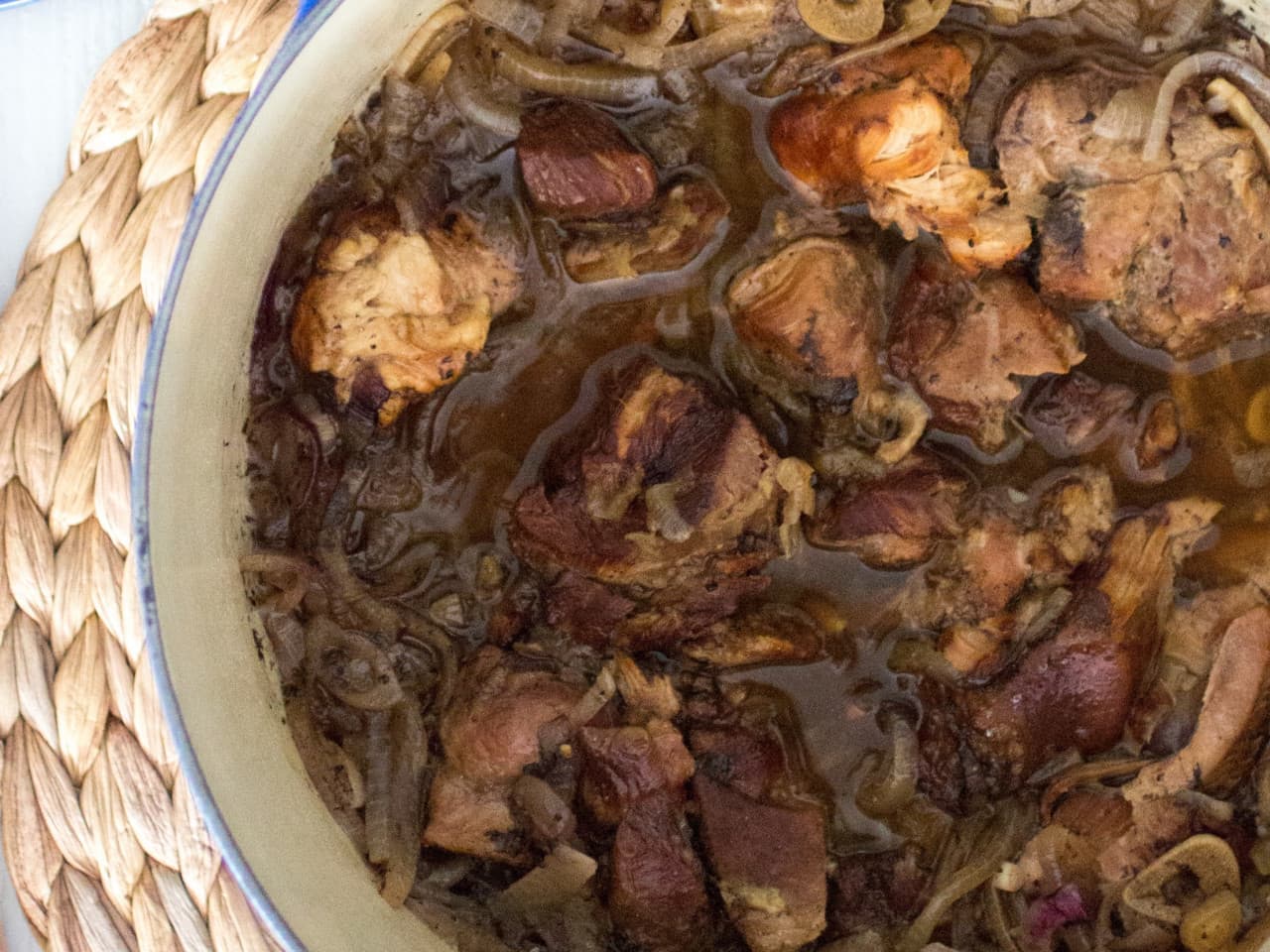 Estofado de pavo con vinagre balsámico