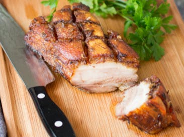 Crispy pork belly from the oven