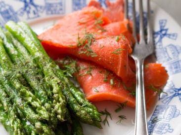 Asparagus and salmon