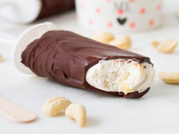 Cashew Yogurt Ice Cream with Chocolate