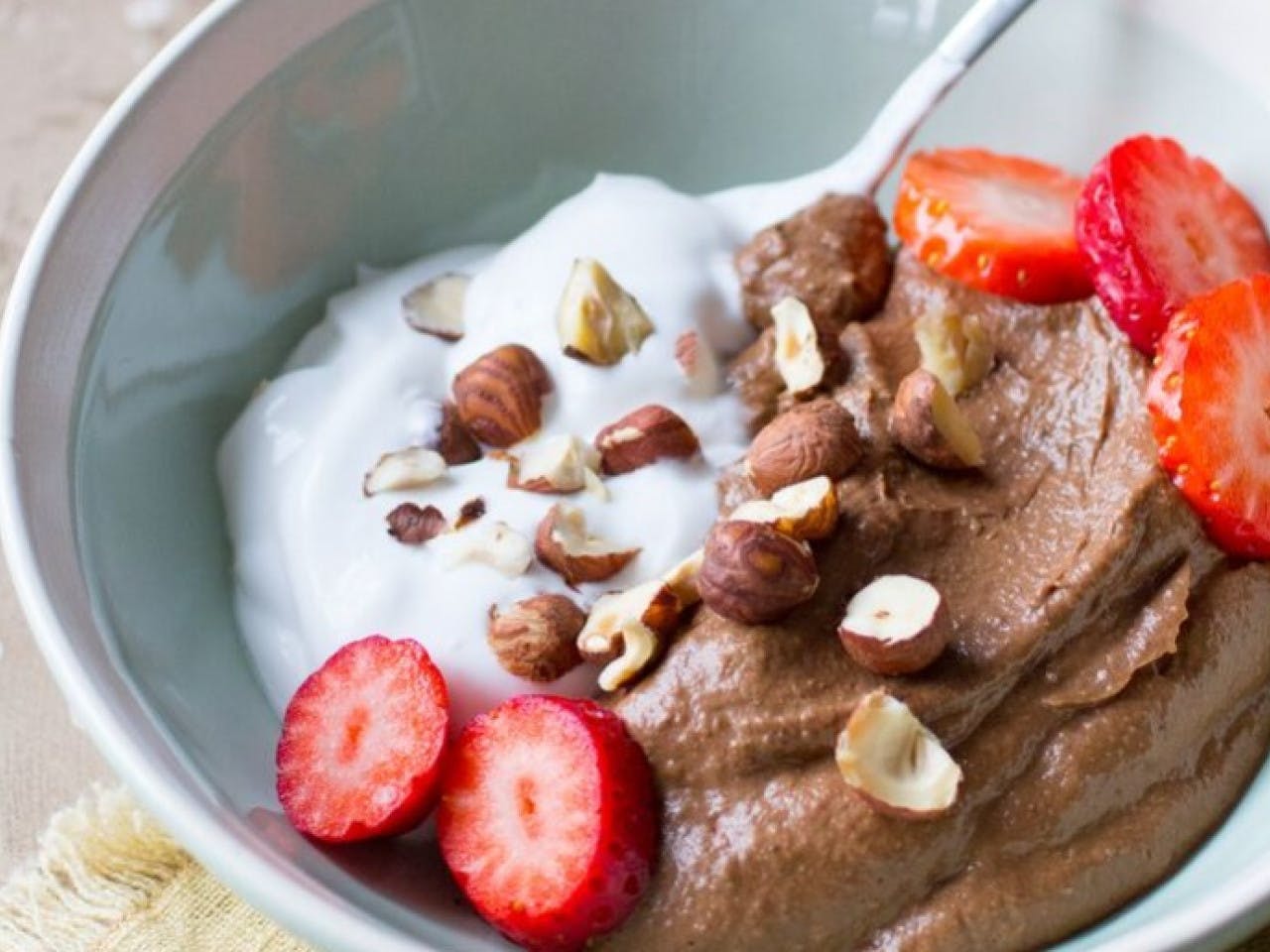 Choco Hazelnut moussa with yogurt