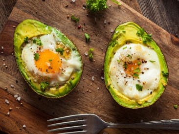Egg in avocado from the airfryer