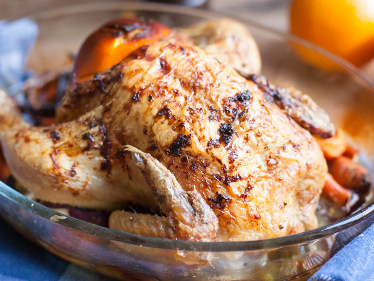 Pollo entero a la francesa de nuestro propio horno