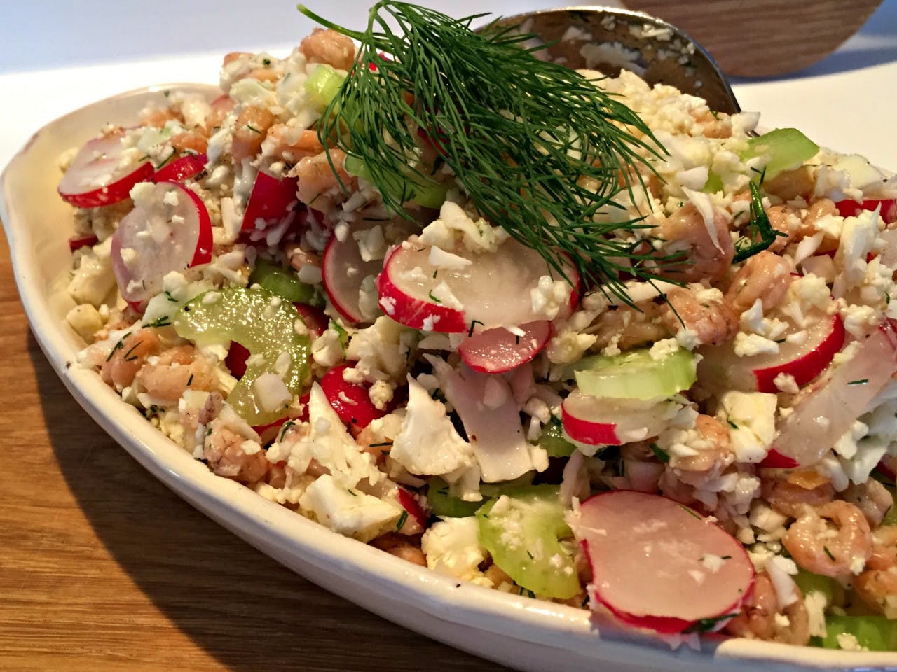 Radish salad with Dutch shrimp