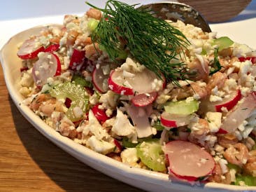 Radish salad with Dutch shrimp