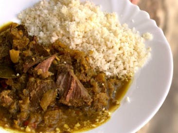 Rendang with rice