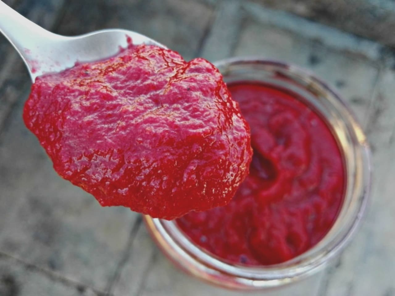 Salsa de ketchup de remolacha
