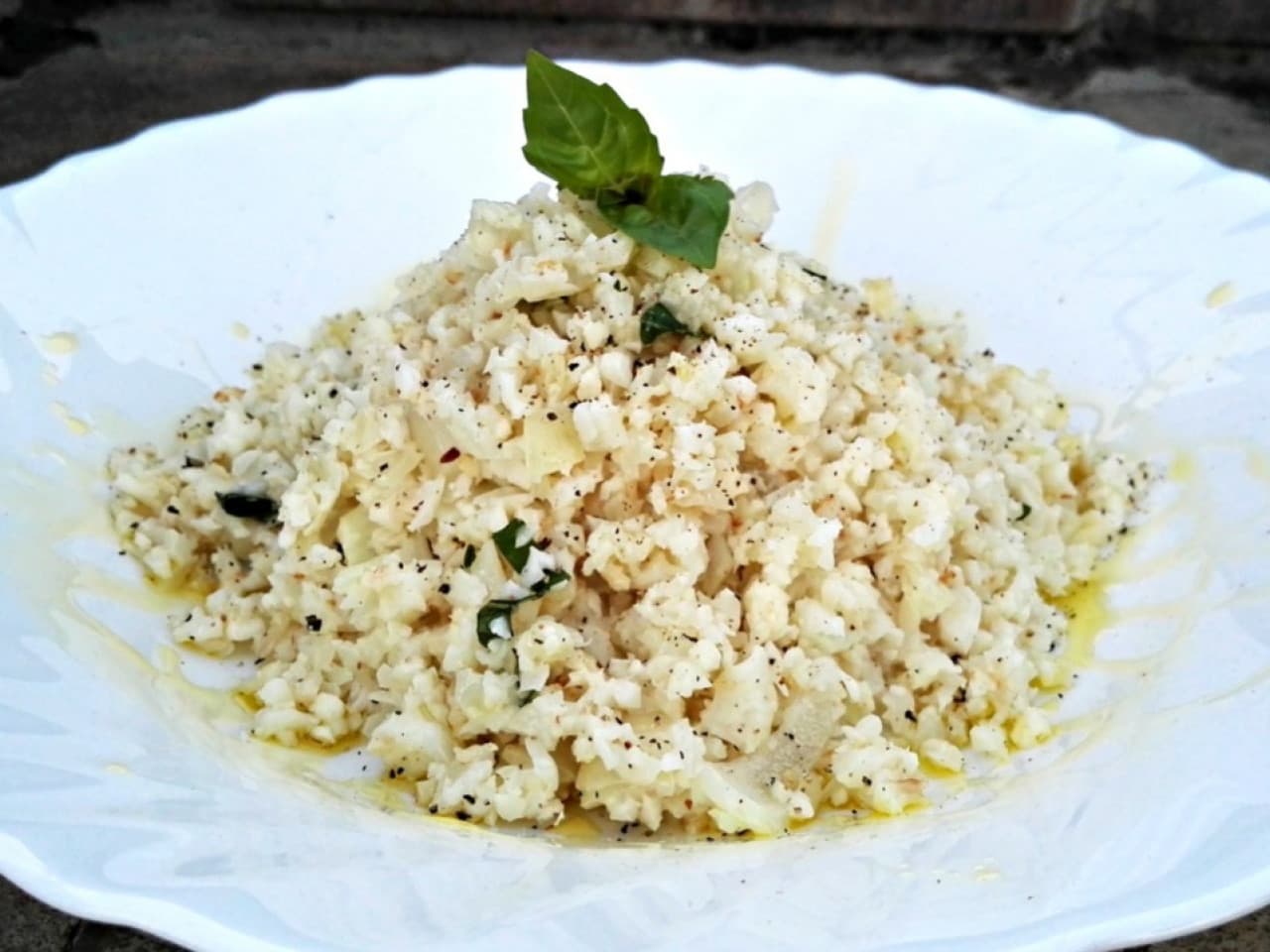 Risotto cremoso de coliflor