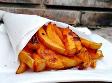 Pumpkin fries from the oven