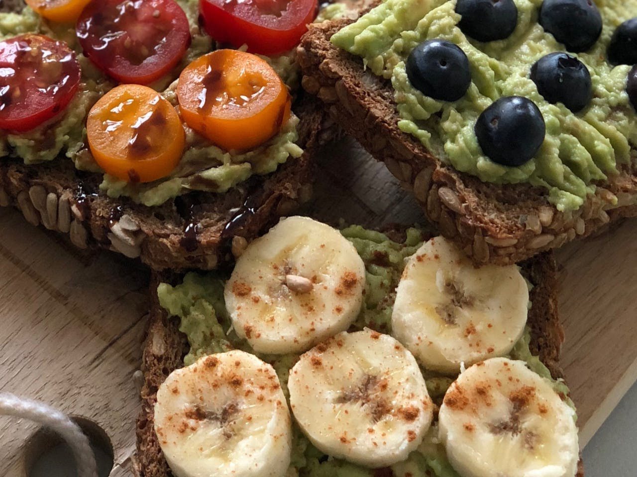 Avocado toast with tasty toppings