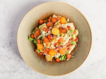 Einfacher veganer Regenbogeneintopf