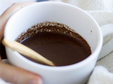 Hot chocolate with almond milk