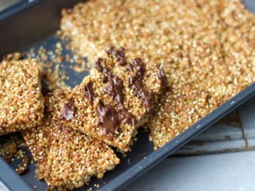 Superfood quinoa bars with oatmeal and buckwheat