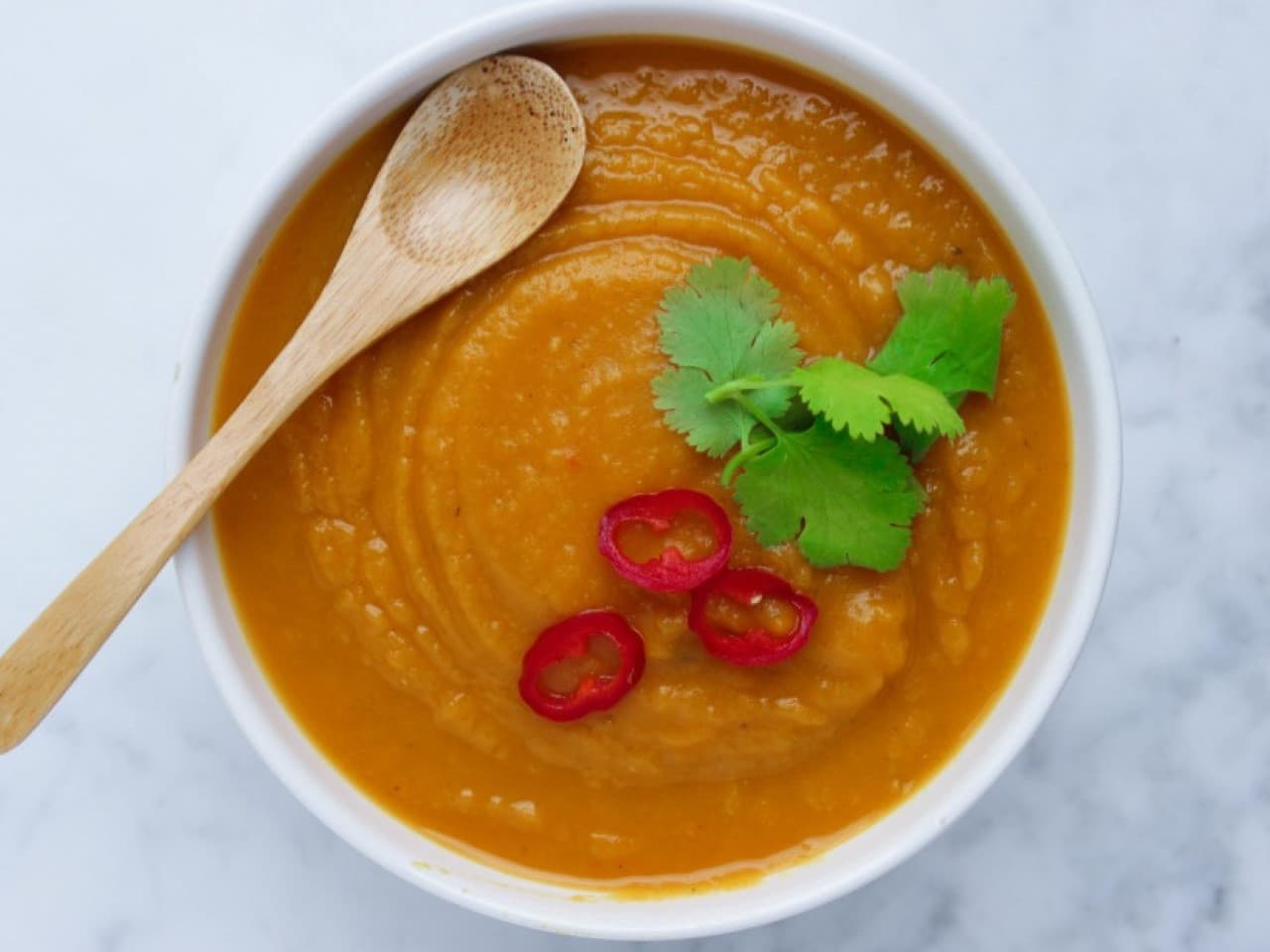 Pumpkin soup with Sweet potato