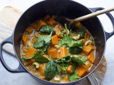 15 minuten zoete aardappel curry