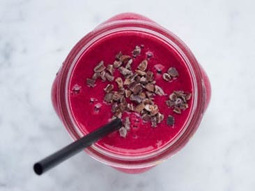 Beetroot smoothie with strawberry
