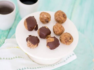 Date, walnut and chocolate balls